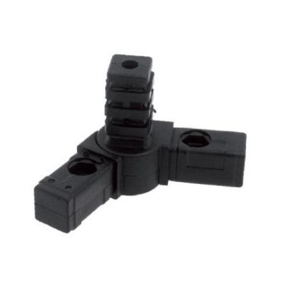 SQUARE HINGED TUBE CONNECTOR - 3 WAY