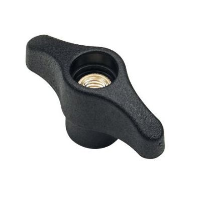WING KNOB WITHOUT CAP THROUGH THREAD