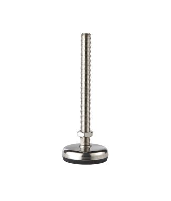 ALL STAINLESS STEEL HEAVY DUTY ADJUSTABLE FOOT WITH RUBBER PAD