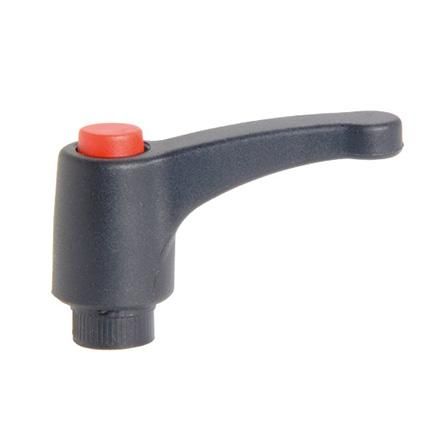 INDEXED CLAMPING LEVER WITH PUSH BUTTON - FEMALE