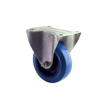 STAINLESS STEEL CASTOR 90-350kg BLUE RUBBER