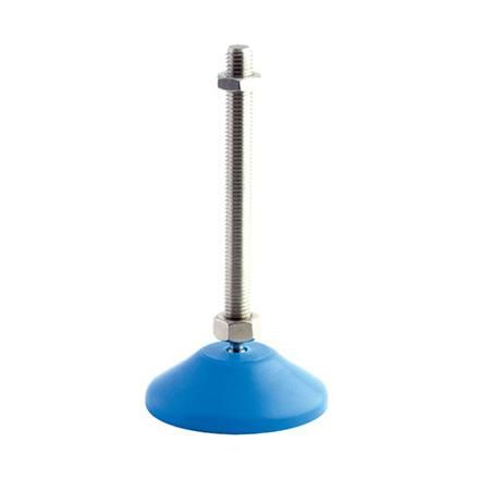HEAVY DUTY ARTICULATED ADJ FOOT WITH ANTI-BACTERIAL BASE STAINLESS STEEL THREAD