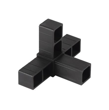 SQUARE CONNECTOR 4 WAY CORNER REINFORCED NYLON