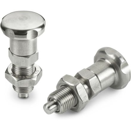 ALL STAINLESS STEEL INDEXING PLUNGER WITH NUT